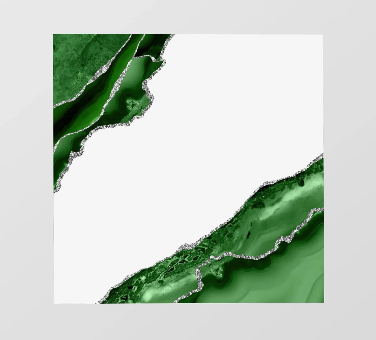 Grüner & silberner Achat Textur 13 Backlit Folie von Gemstone Textures