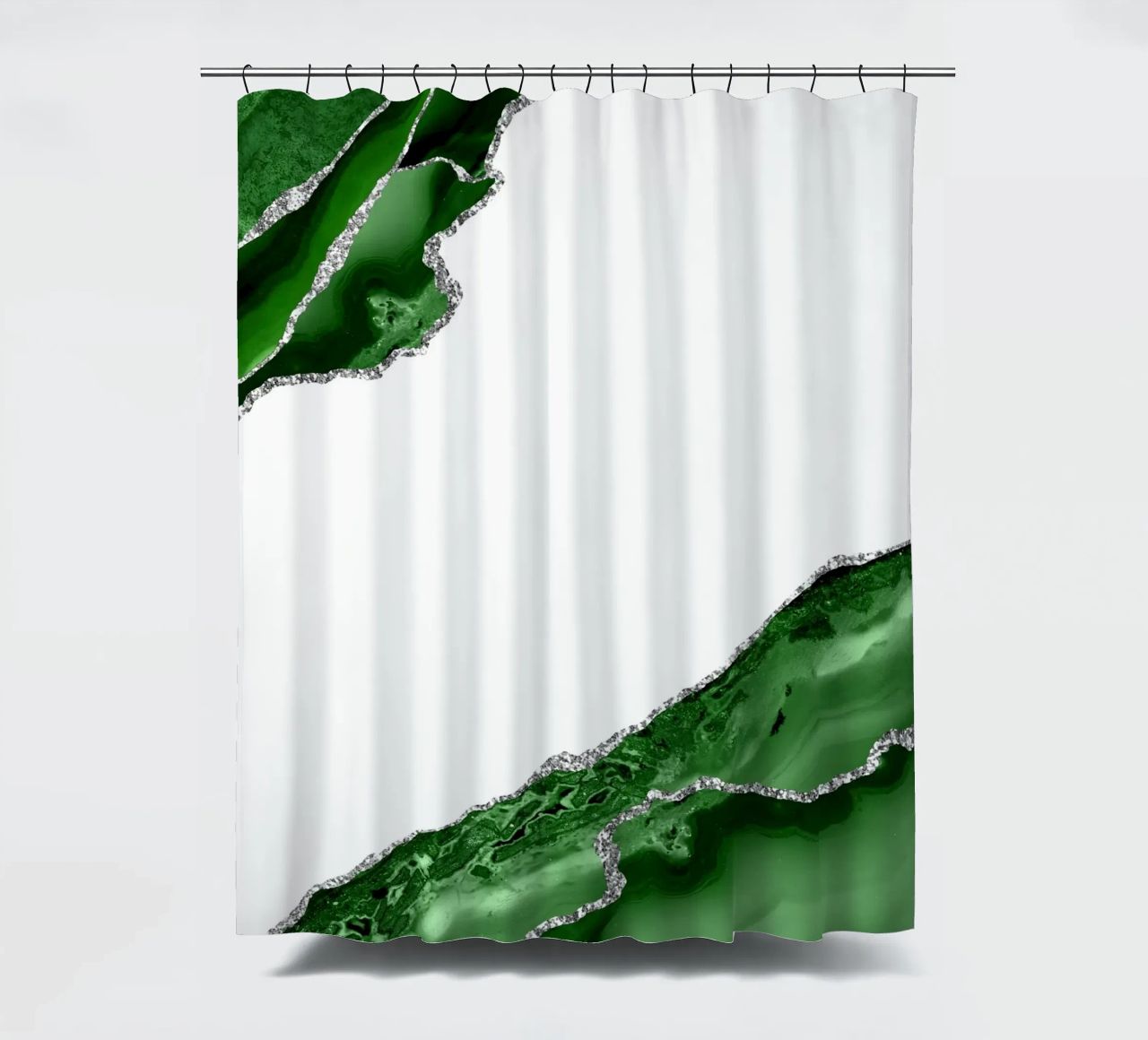 Agata verde e argento Texture 13 tenda da doccia da Gemstone Textures