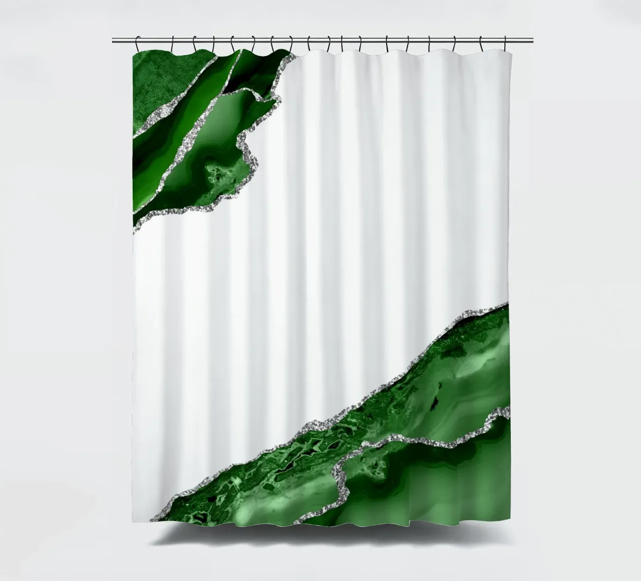 Agata verde e argento Texture 13 tenda da doccia da Gemstone Textures