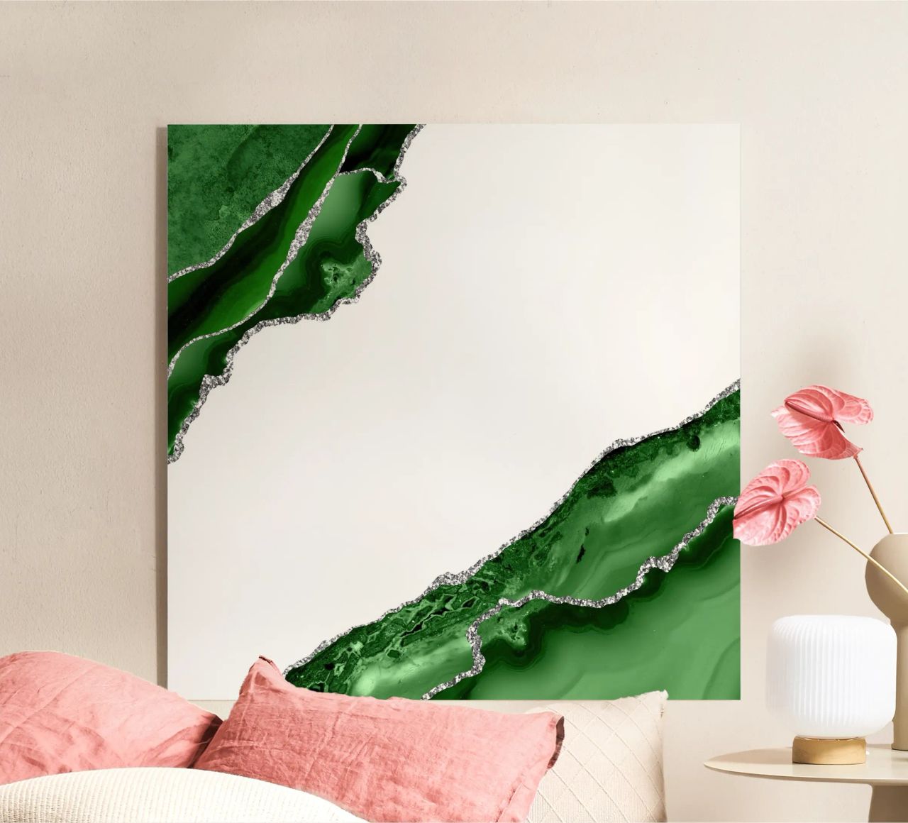 Agata verde e argento Texture 13 plexiglass da Gemstone Textures