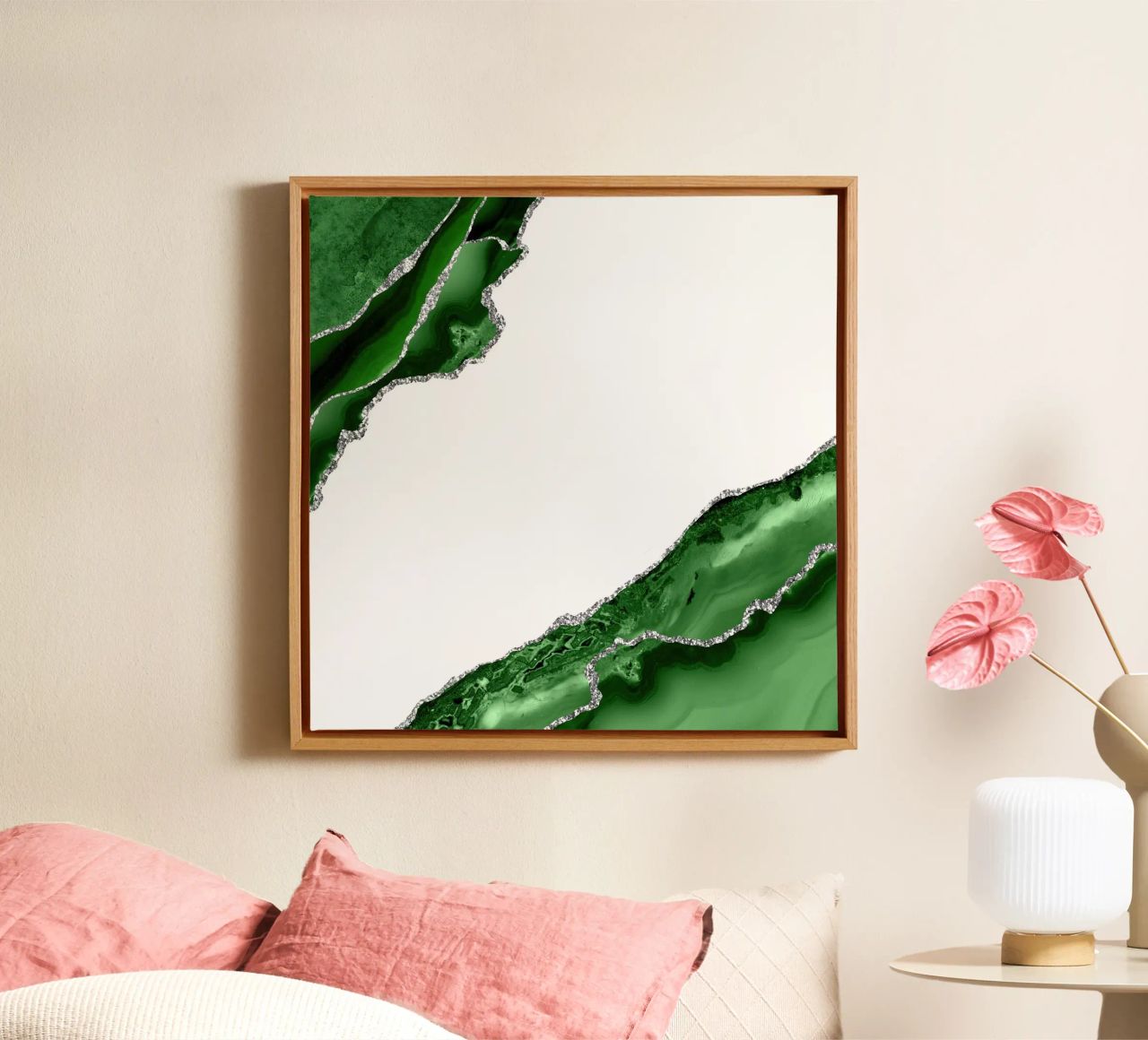 Agata verde e argento Texture 13 tela da Gemstone Textures