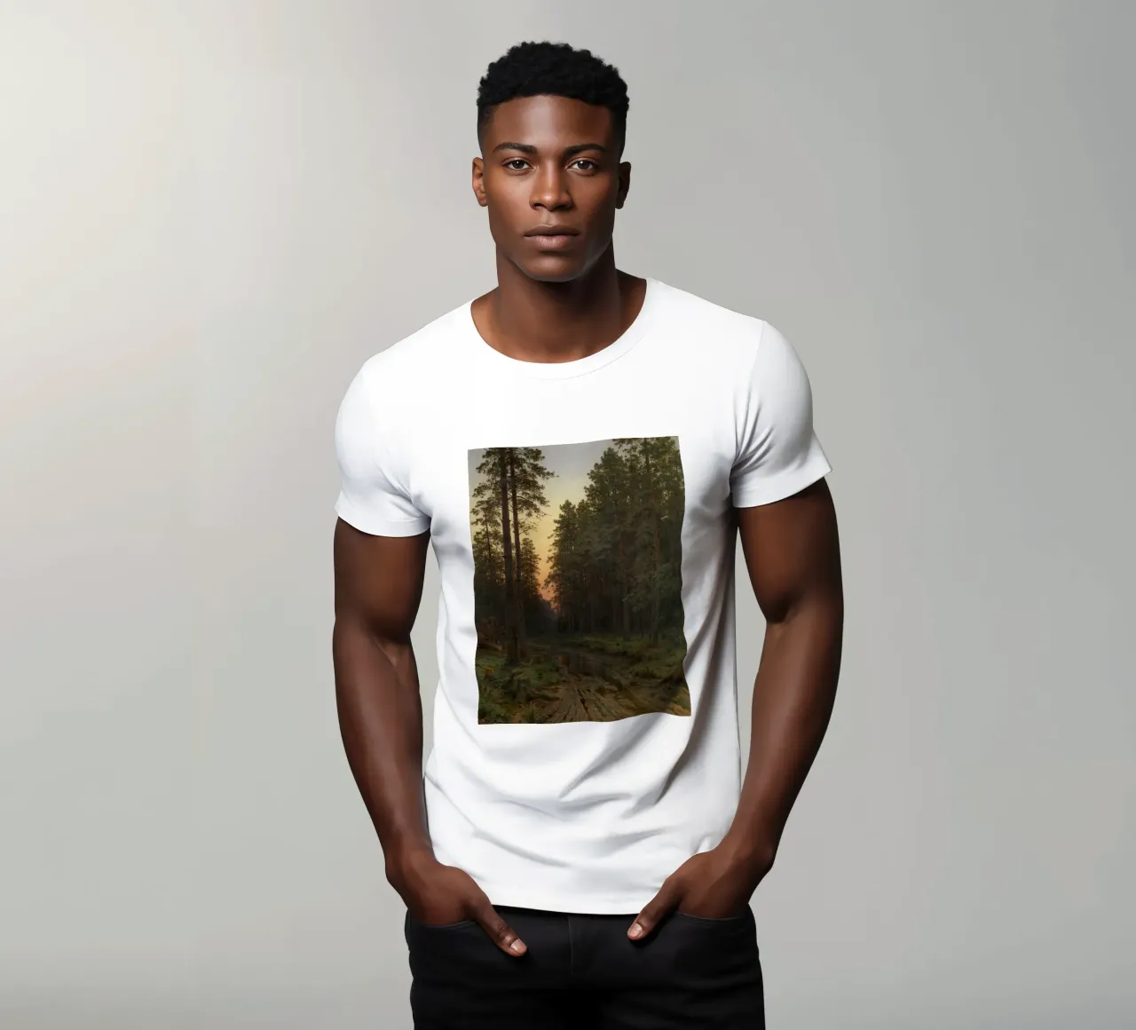 Ivan Shishkin - Twilight, (1896) t-shirt by William Store