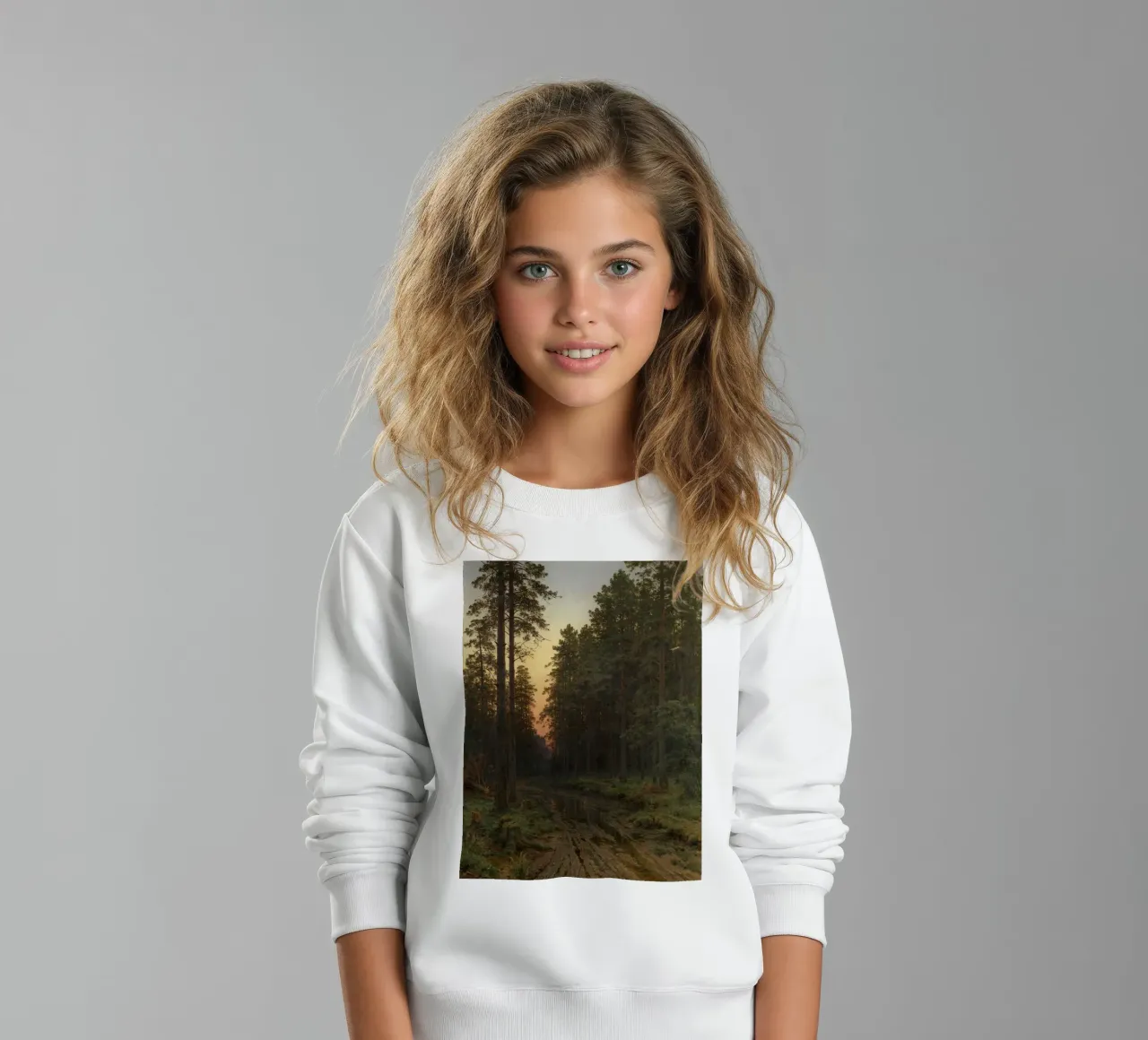 Iwan Schischkin - Dämmerung, (1896) Kinder Sweatshirt von William Store