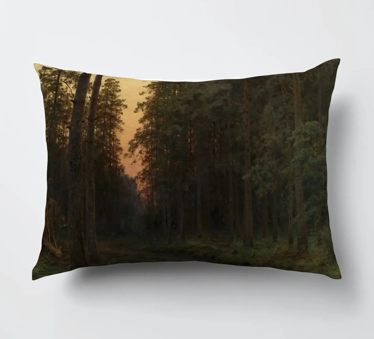 Ivan Shishkin - Twilight, (1896) decorative cushion by William Store
