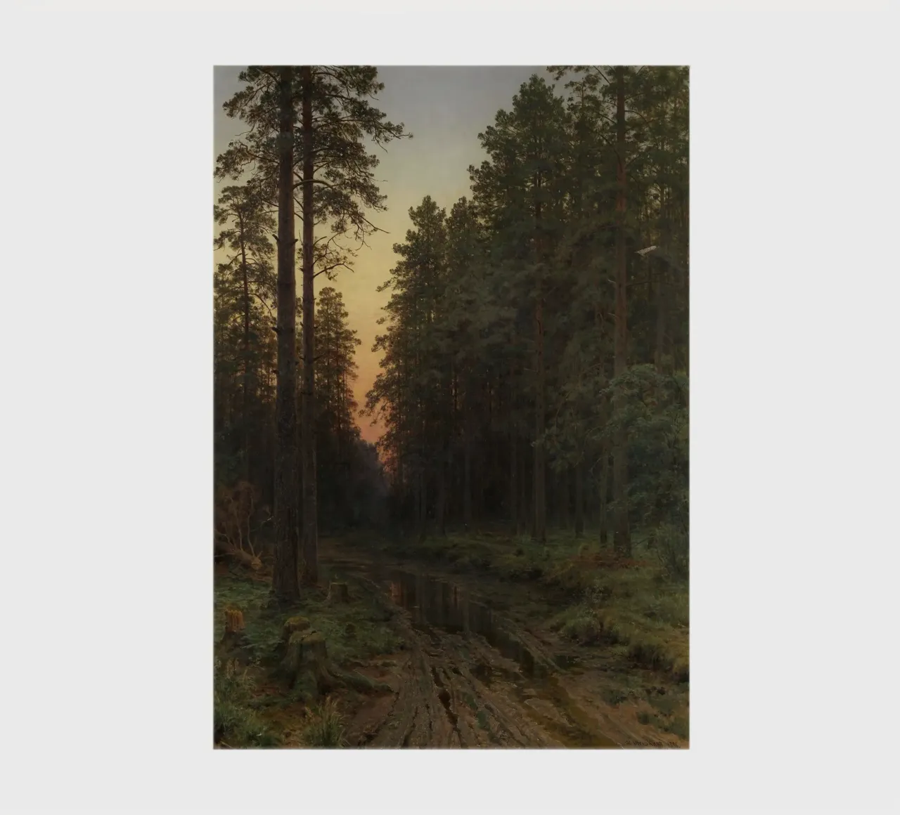 Ivan Shishkin - Twilight, (1896) notebook by William Store