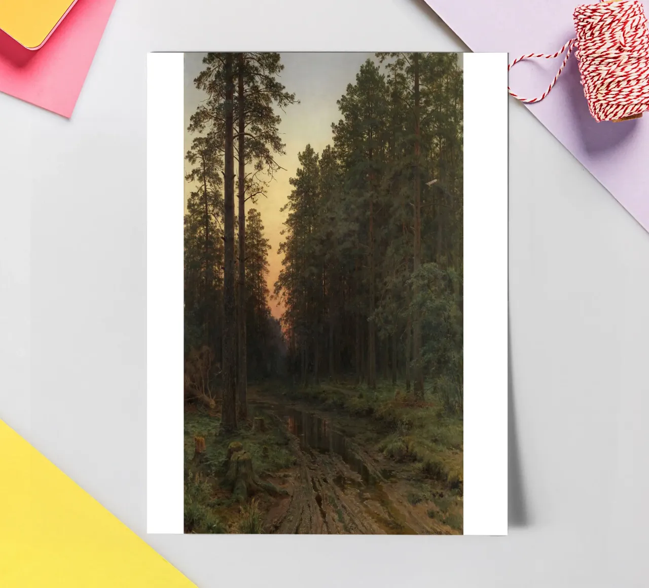 Ivan Shishkin - Twilight, (1896) sticker sheet by William Store