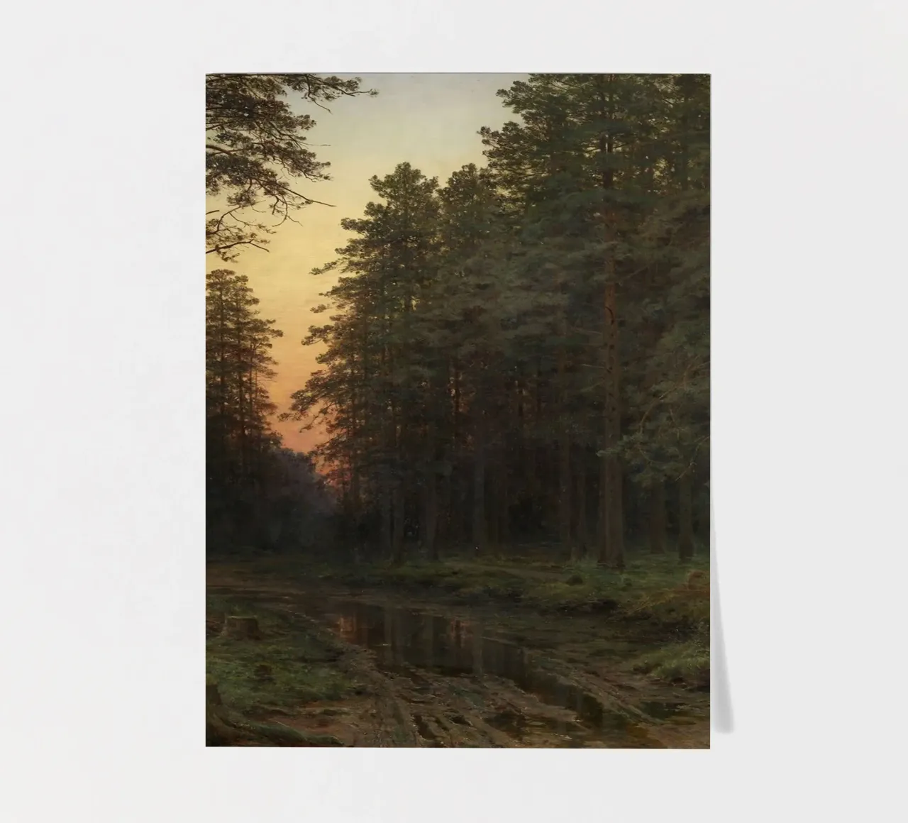 Ivan Shishkin - Twilight, (1896) sticker sheet by William Store
