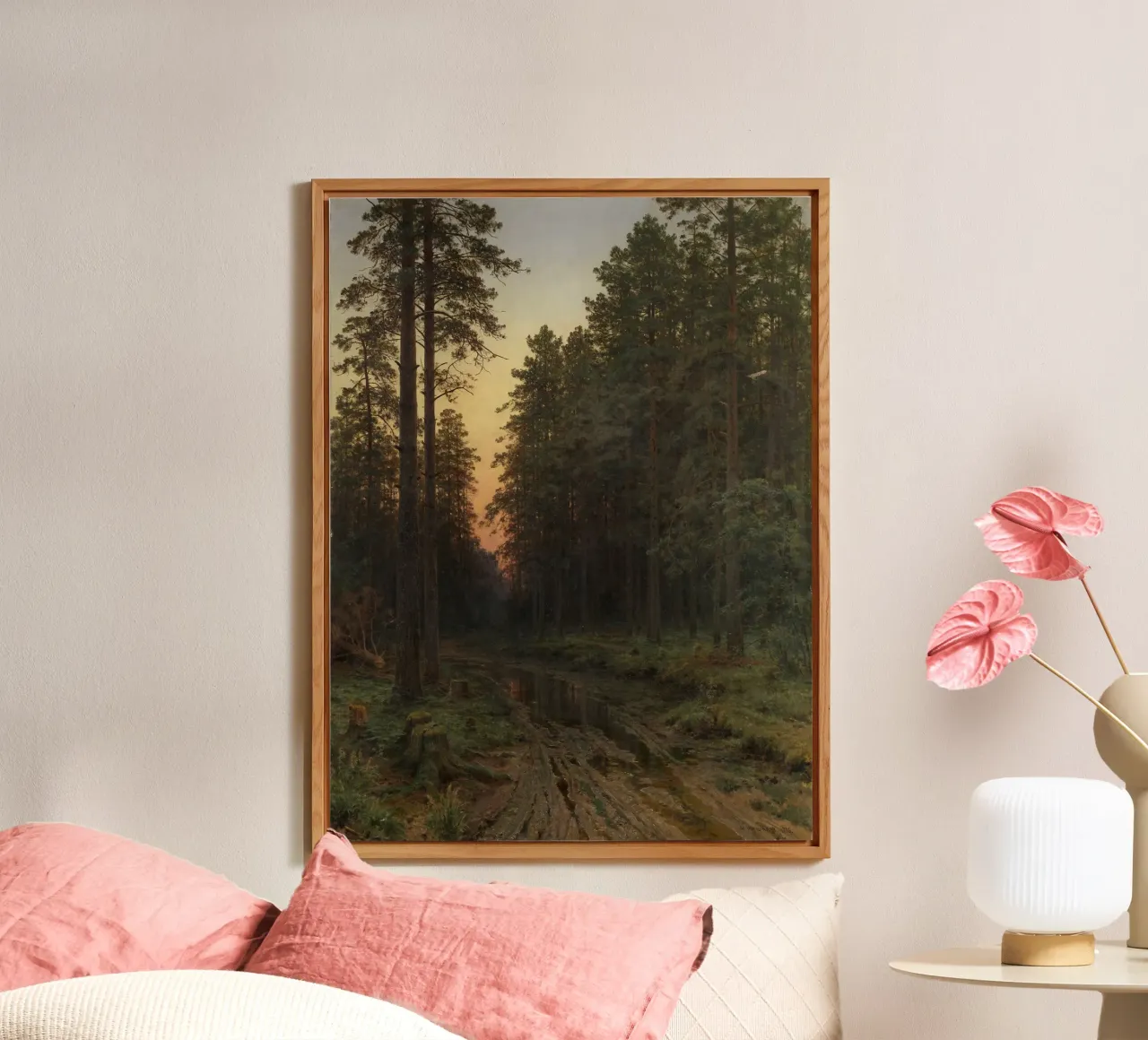 Ivan Shishkin - Twilight, (1896) aluminium-dibond van William Store