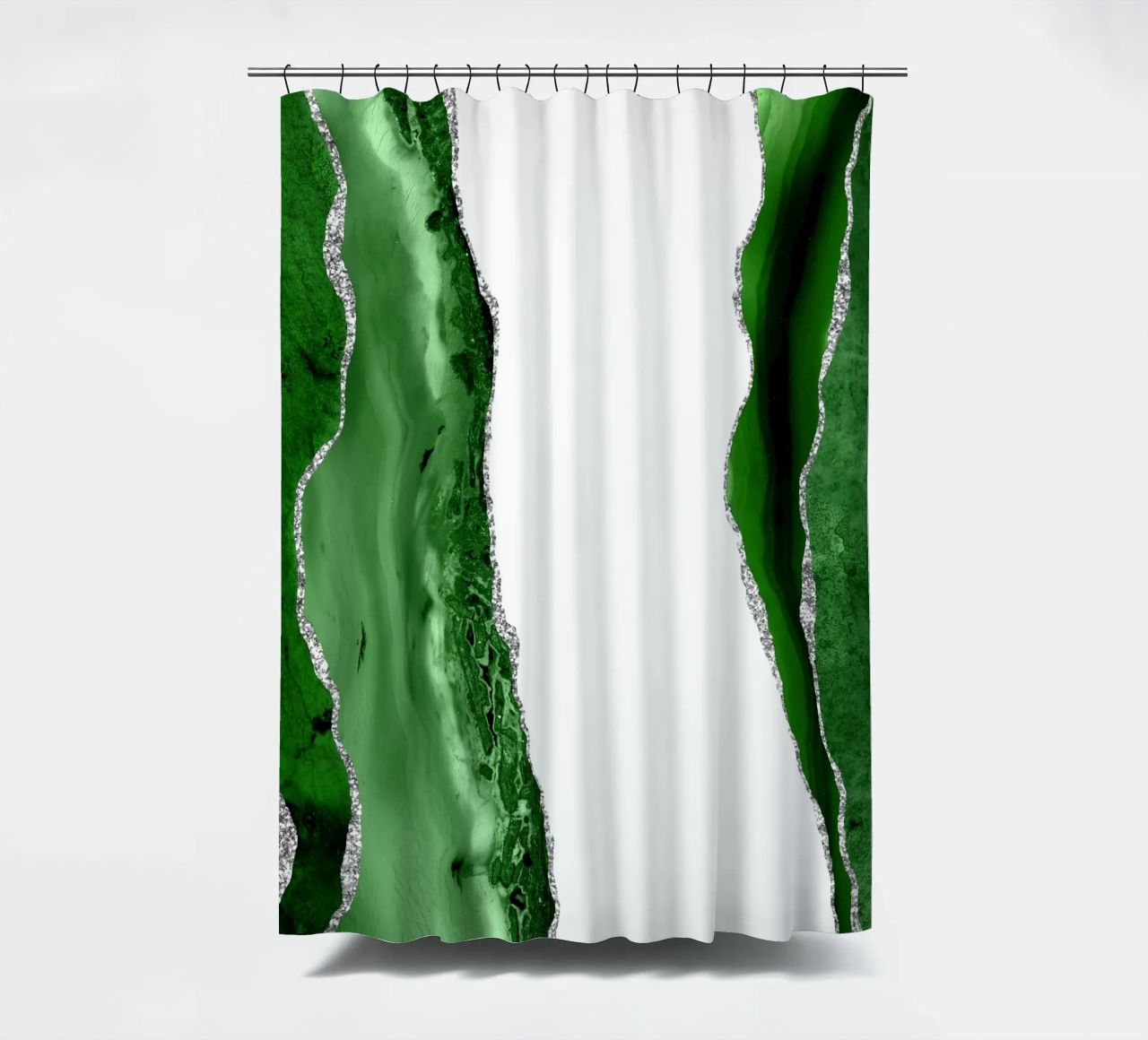 Agata verde e argento Texture 14 tenda da doccia da Gemstone Textures