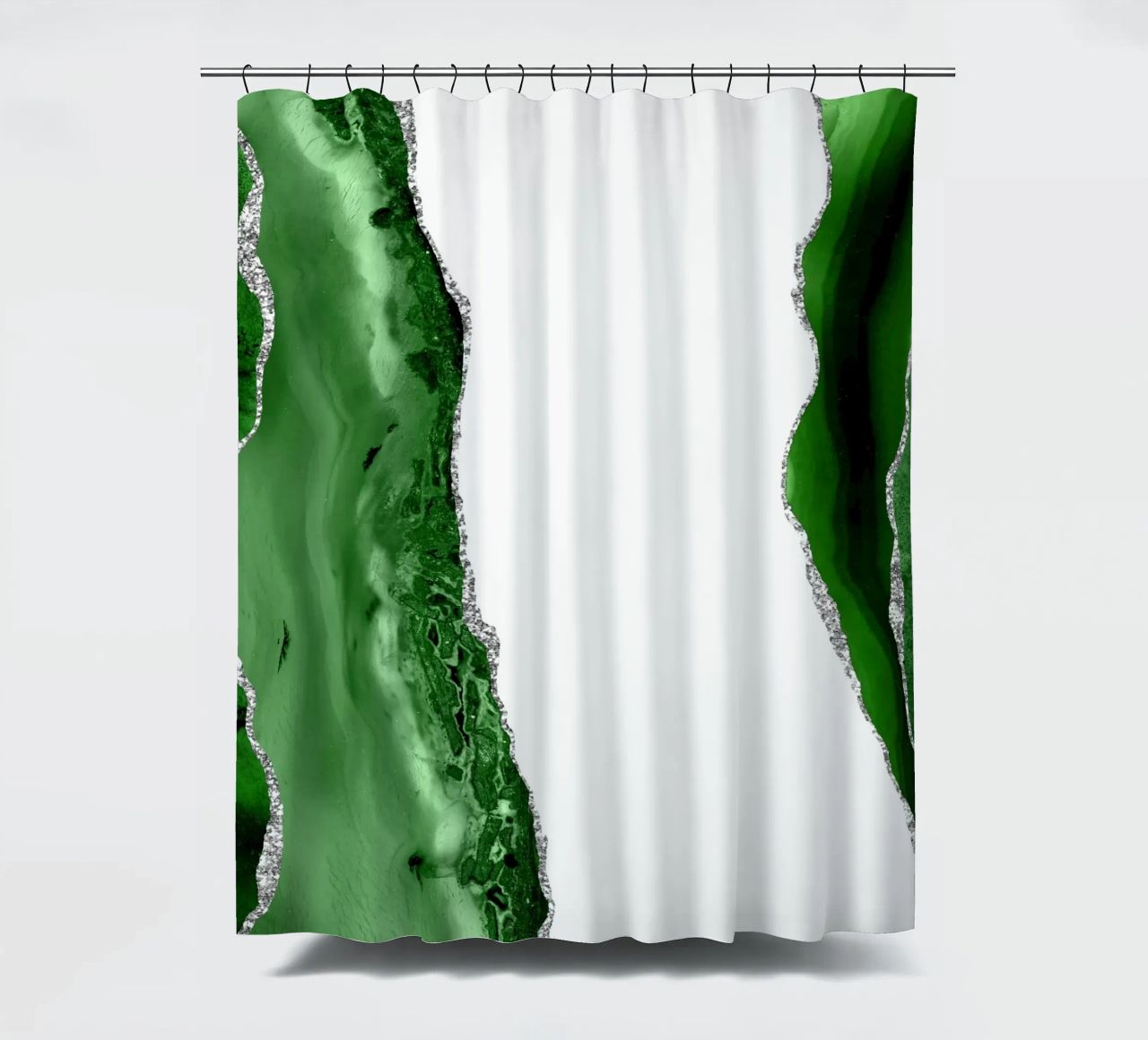 Agata verde e argento Texture 14 tenda da doccia da Gemstone Textures