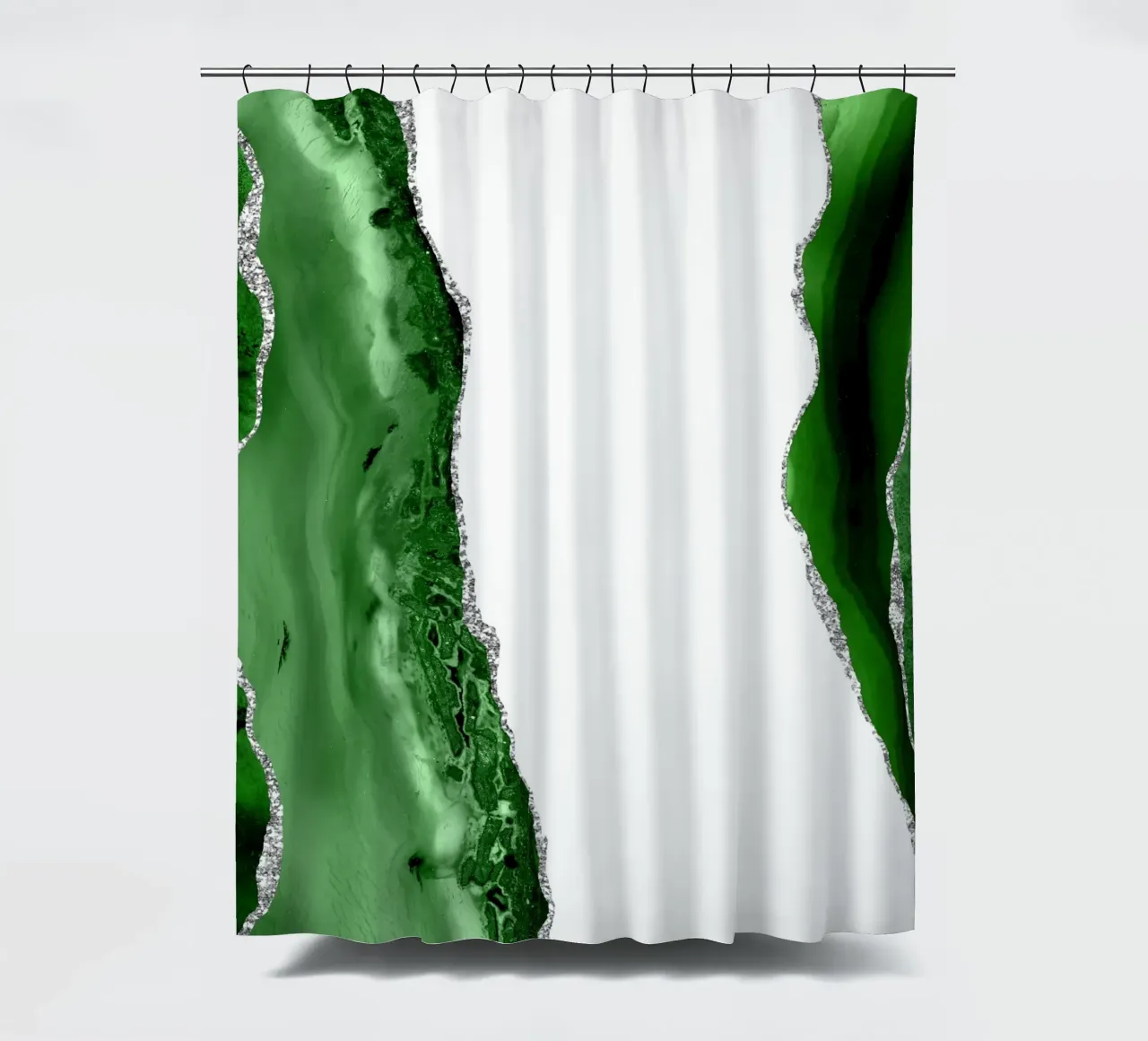 Agata verde e argento Texture 14 tenda da doccia da Gemstone Textures