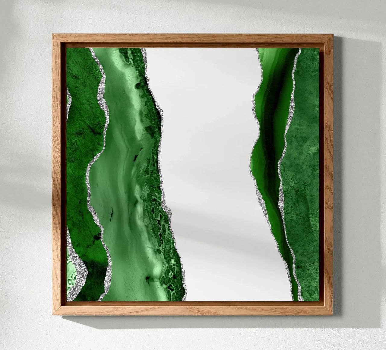 Agata verde e argento Texture 14 alluminio dibond da Gemstone Textures