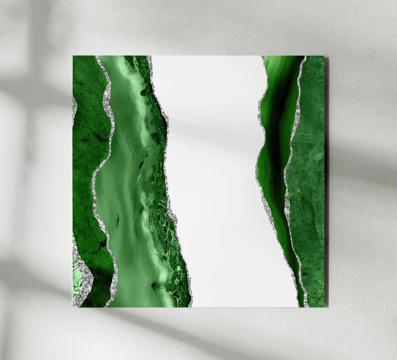 Agata verde e argento Texture 14 alluminio dibond da Gemstone Textures
