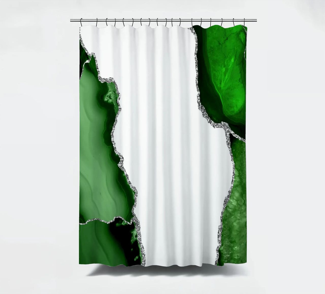 Agata verde e argento Texture 15 tenda da doccia da Gemstone Textures