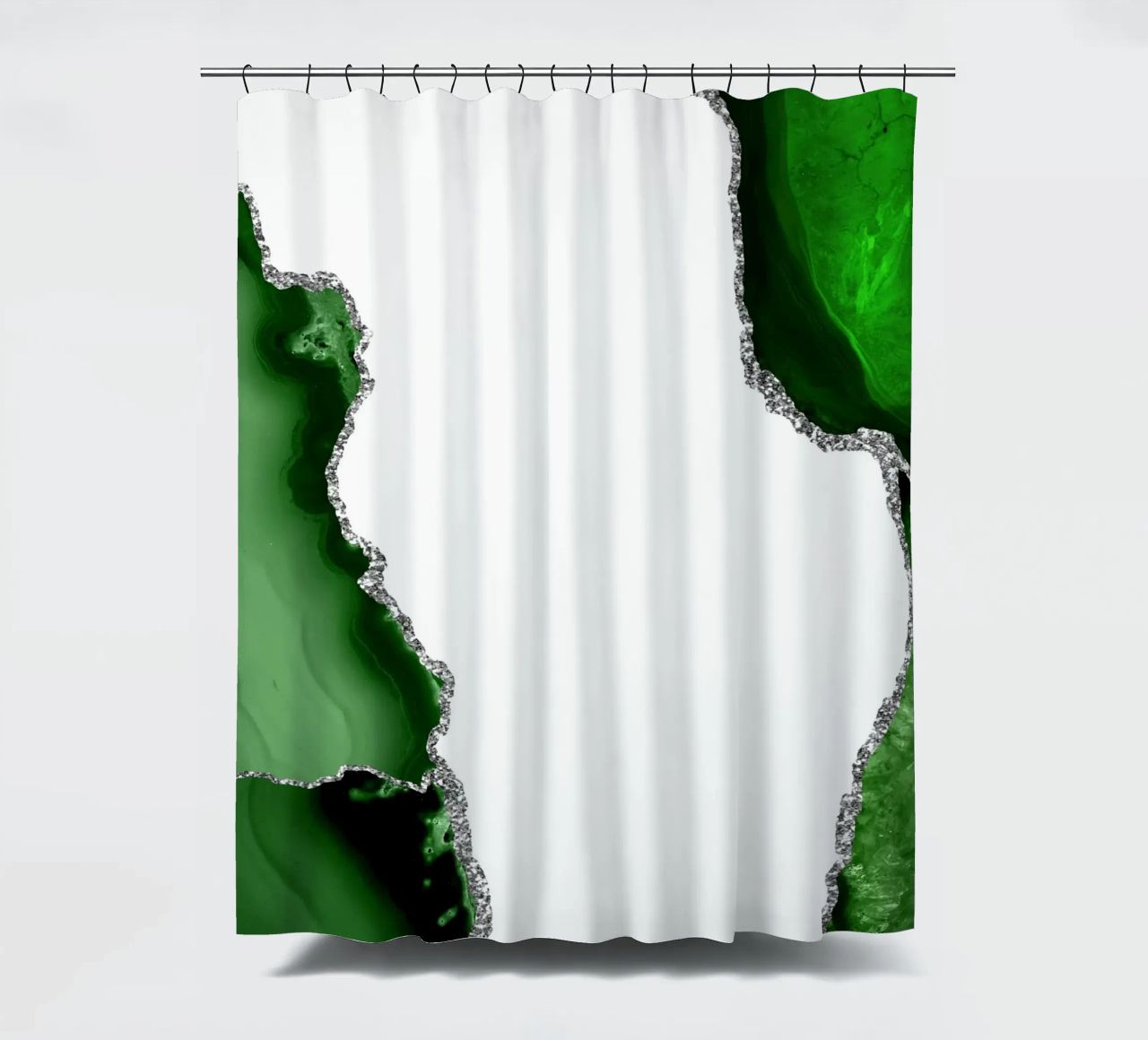 Agata verde e argento Texture 15 tenda da doccia da Gemstone Textures