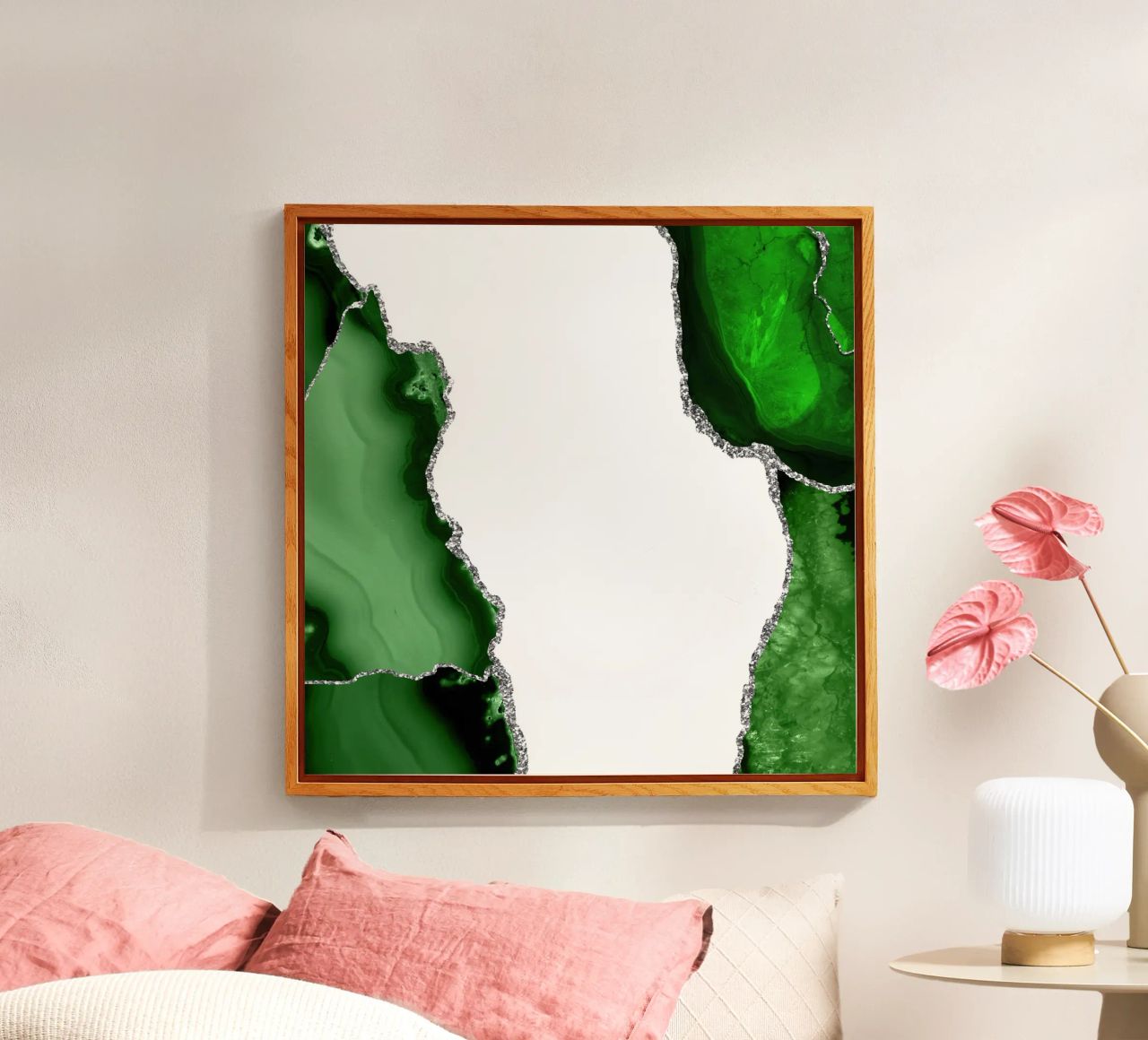Agata verde e argento Texture 15 plexiglass da Gemstone Textures