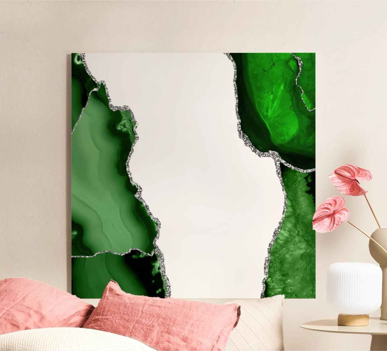 Agata verde e argento Texture 15 plexiglass da Gemstone Textures