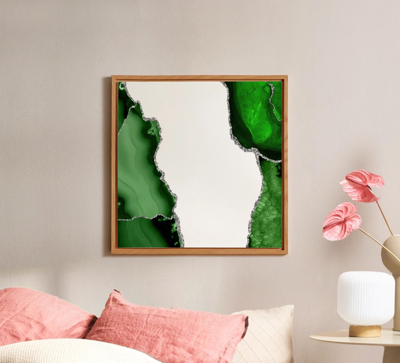 Agata verde e argento Texture 15 alluminio dibond da Gemstone Textures