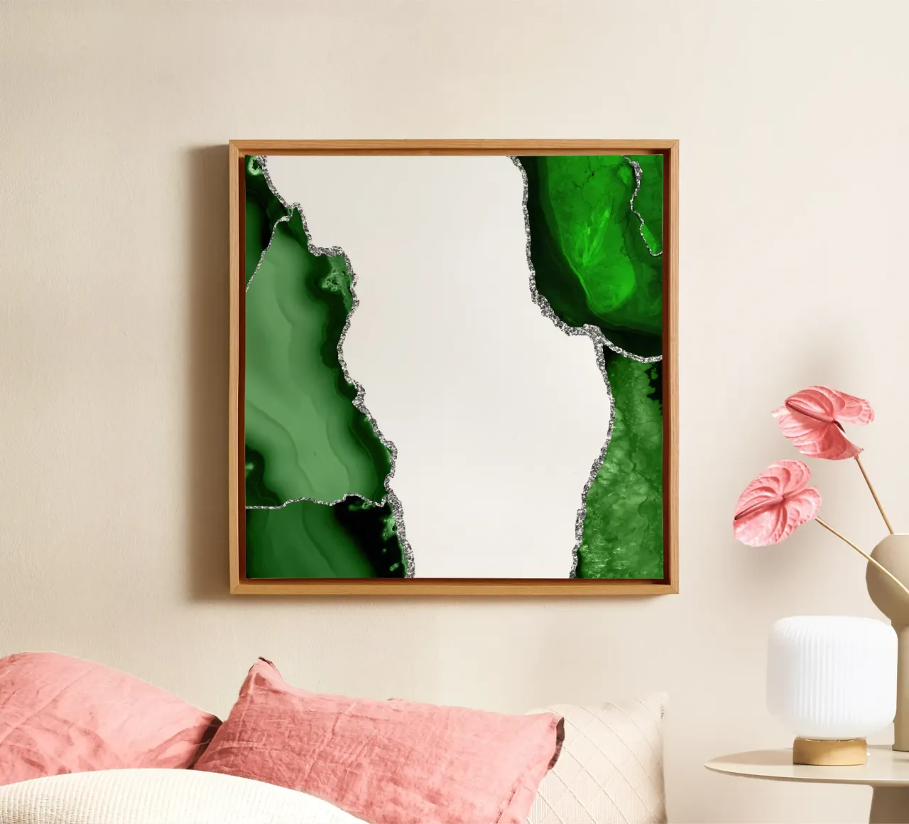 Agata verde e argento Texture 15 tela da Gemstone Textures