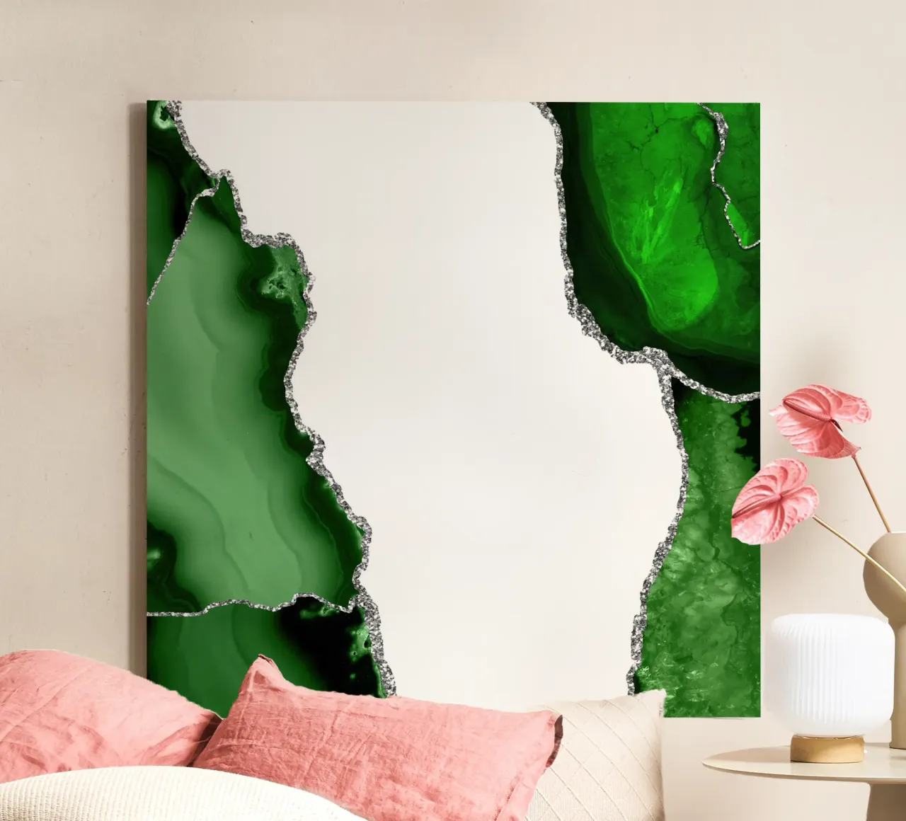 Agata verde e argento Texture 15 tela da Gemstone Textures