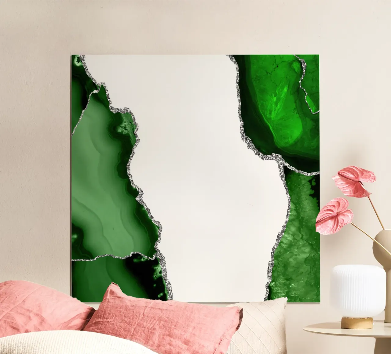 Agata verde e argento Texture 15 poster da Gemstone Textures