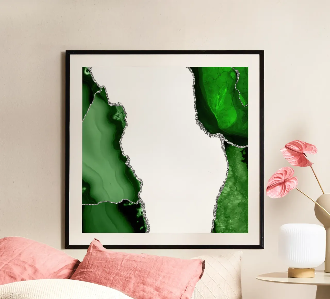 Agata verde e argento Texture 15 poster da Gemstone Textures
