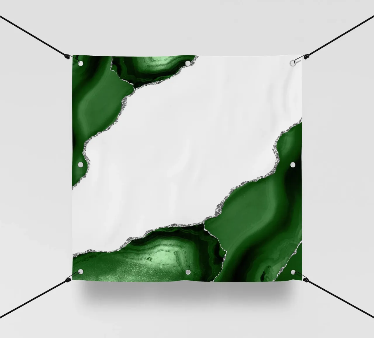 Groene en zilveren Agaat Textuur 16 pvc-zeil van Gemstone Textures