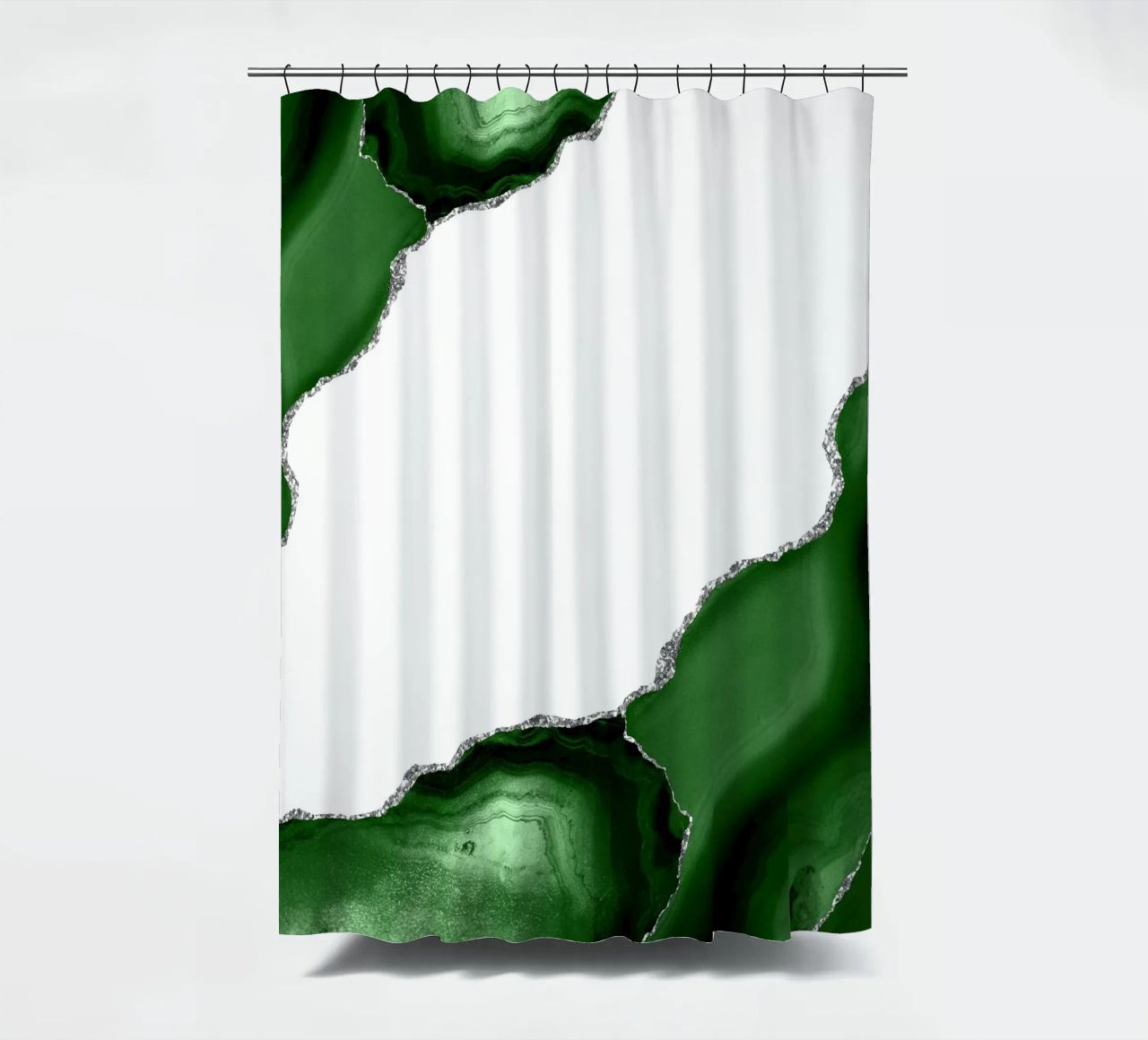 Agata verde e argento Texture 16 tenda da doccia da Gemstone Textures
