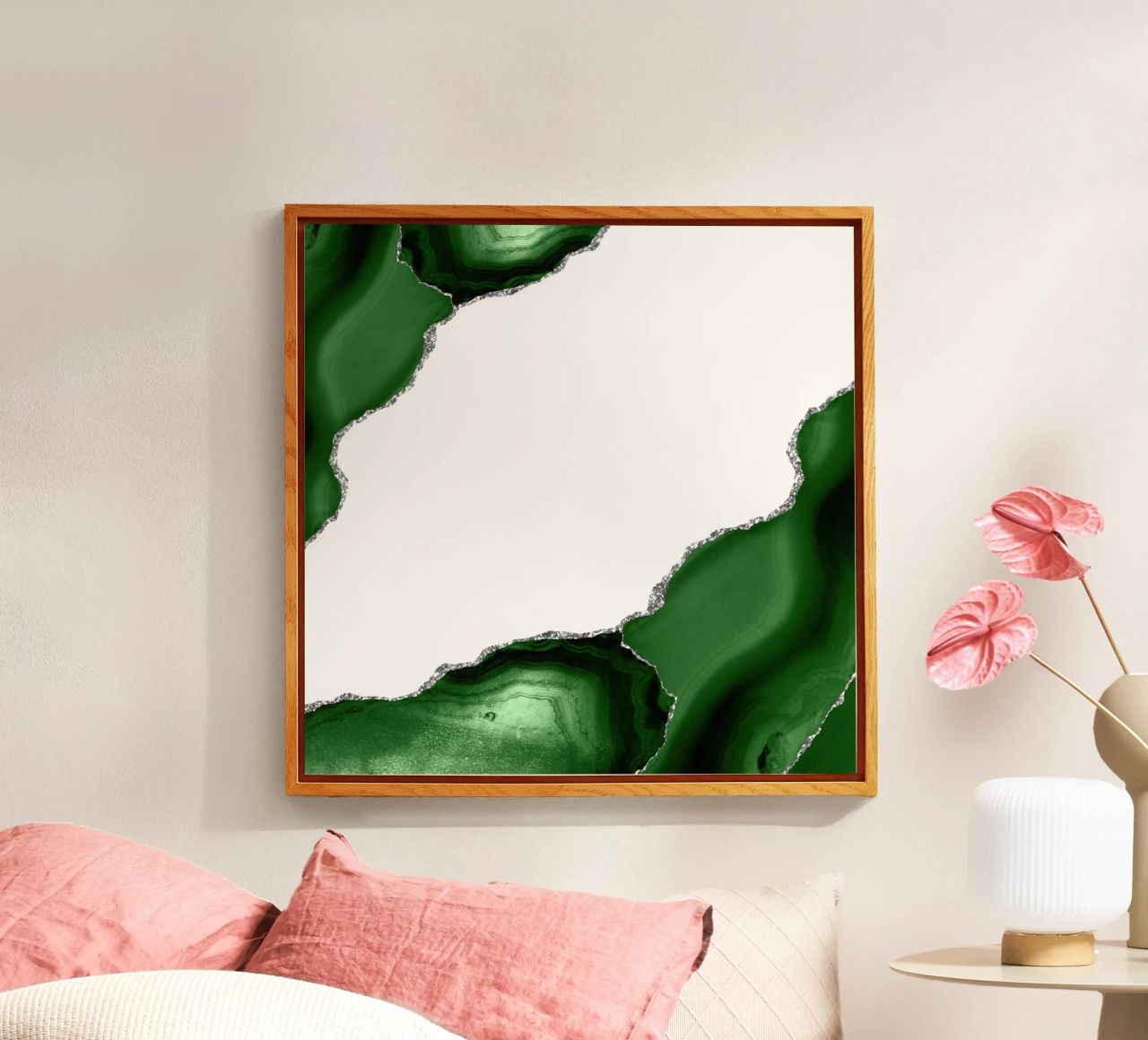 Agata verde e argento Texture 16 plexiglass da Gemstone Textures