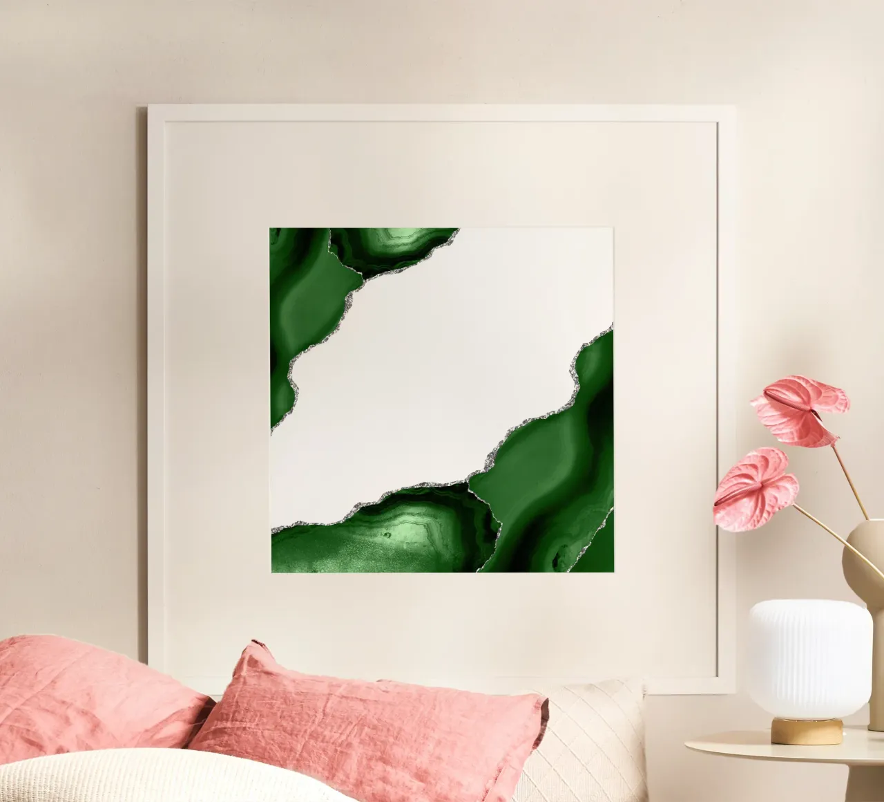 Green & Silver Agate Texture 16 hahnemühle by Gemstone Textures