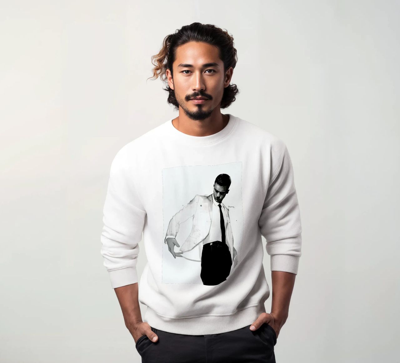 Man in white suit sudadera de Floyd Grey