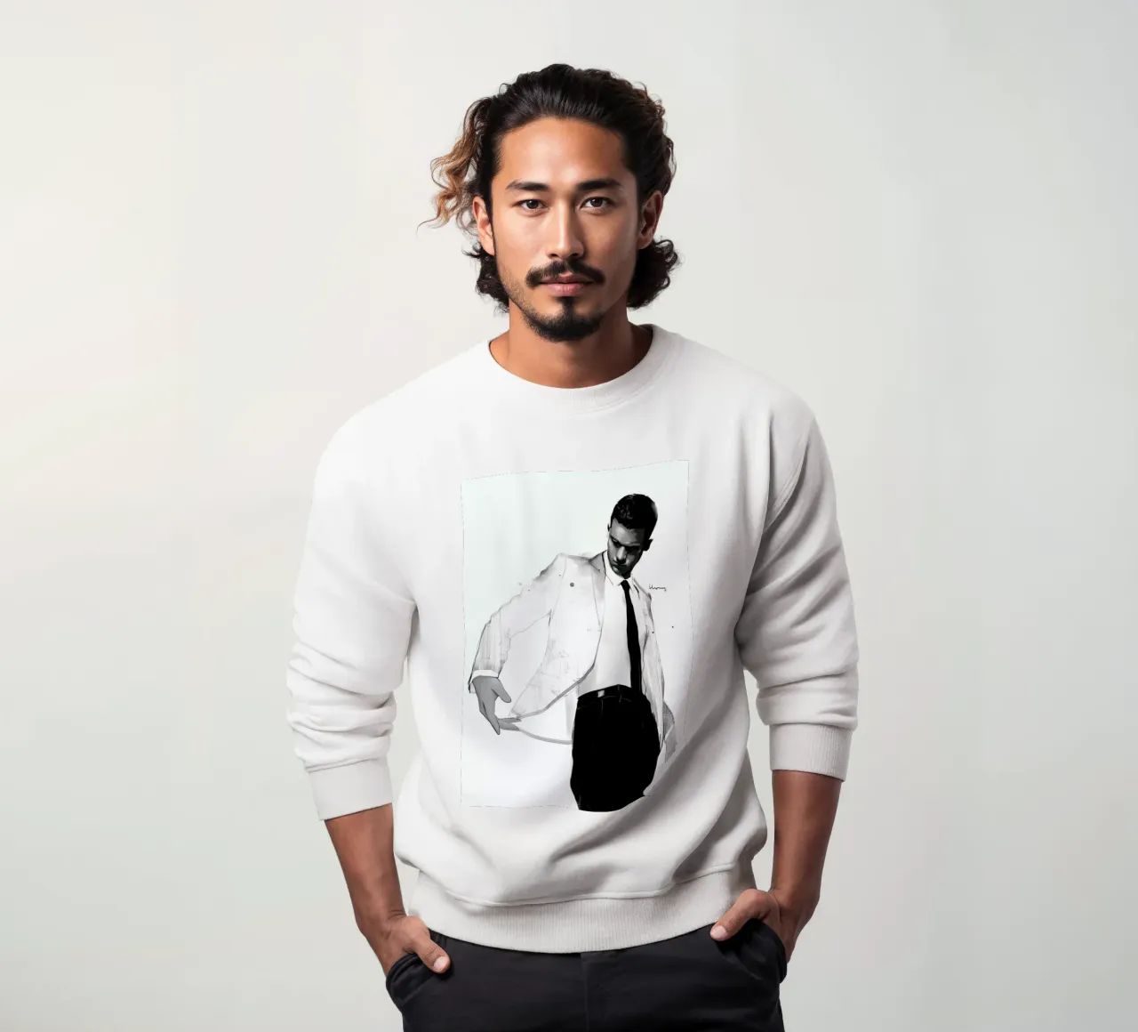 Man in white suit felpa da Floyd Grey