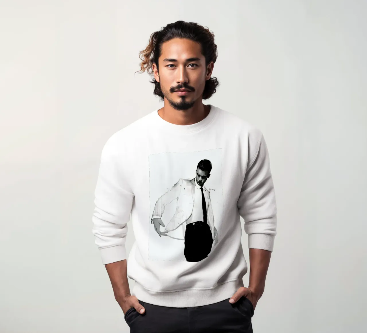 Man in white suit sudadera de Floyd Grey