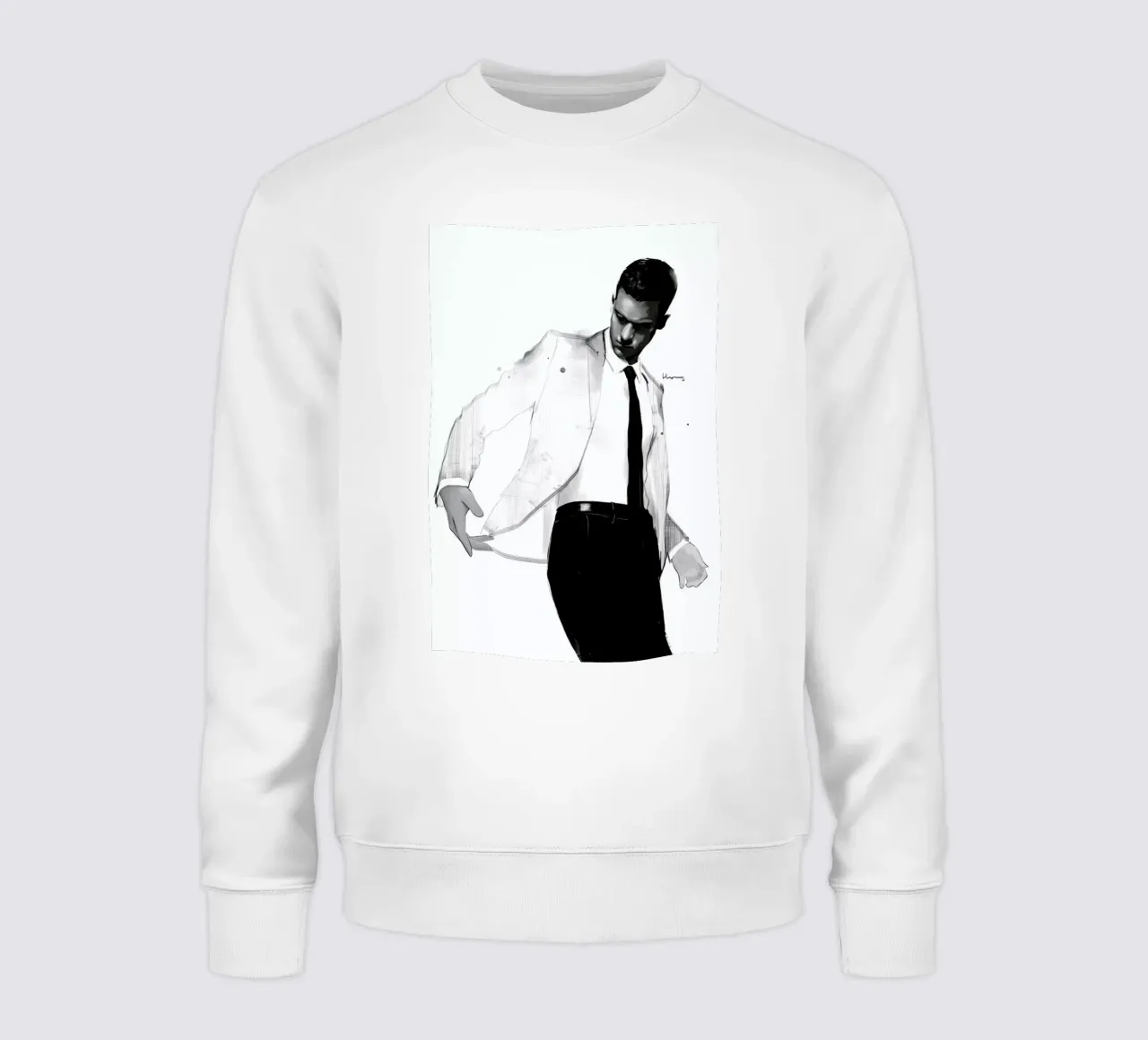 Man in white suit felpa da Floyd Grey