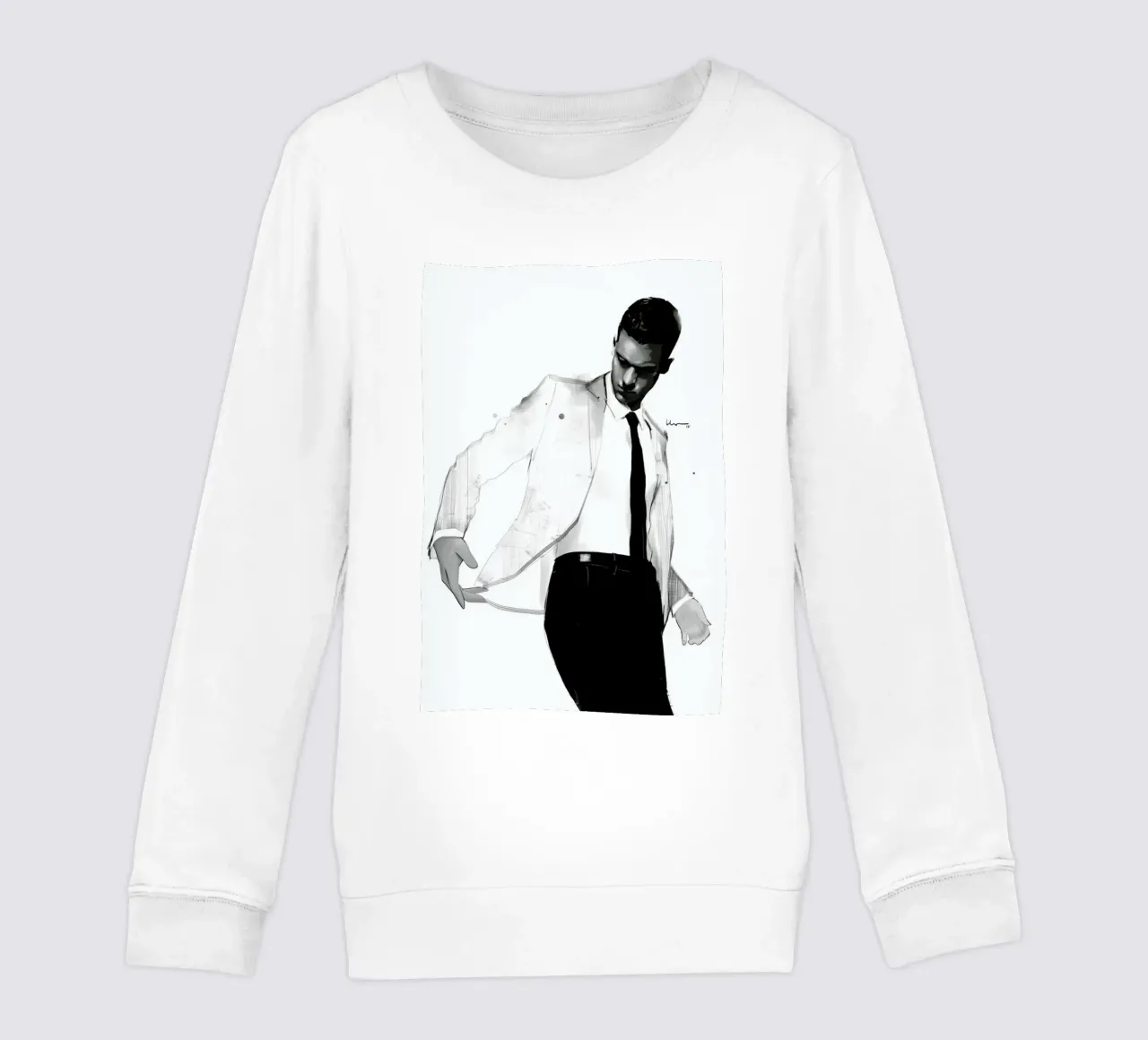 Man in white suit felpa bambino da Floyd Grey