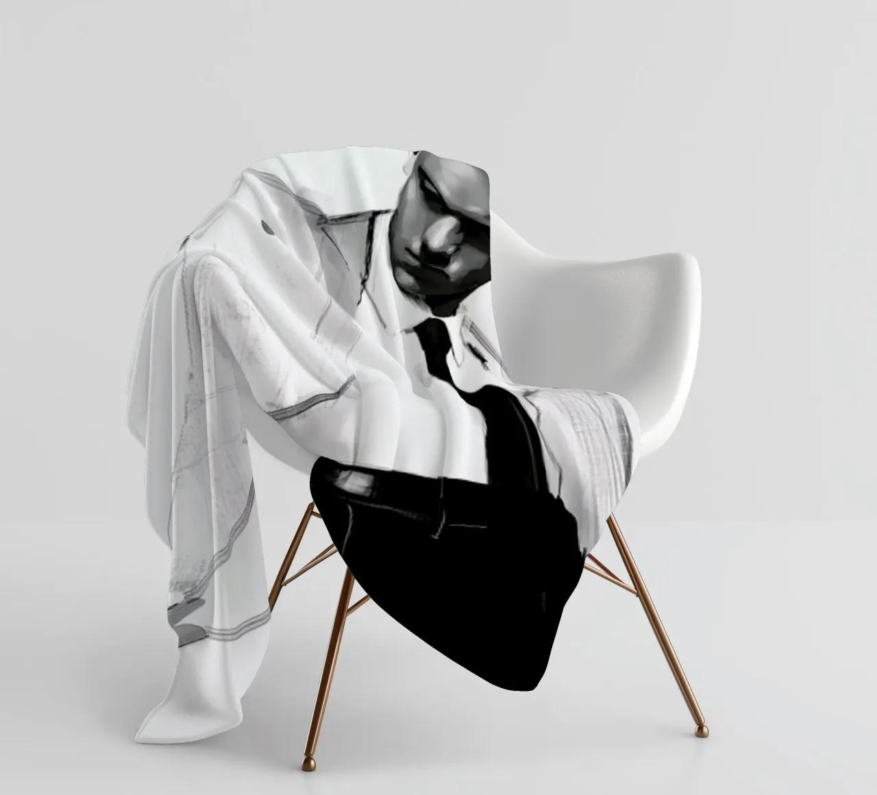 Man in white suit coperta in pile da Floyd Grey