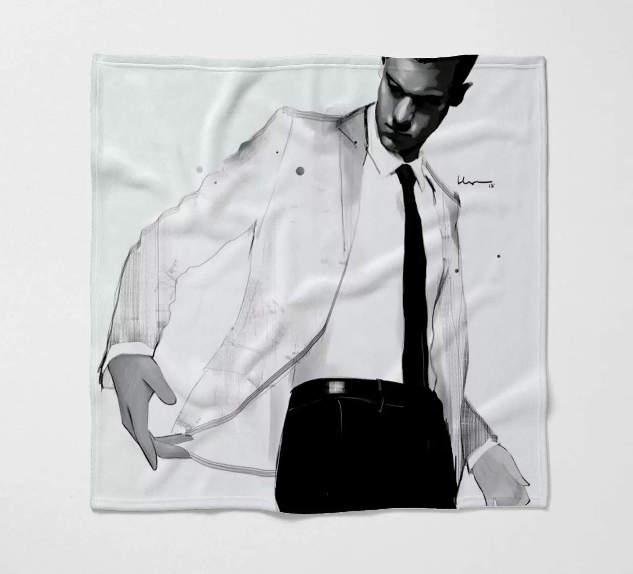 Man in white suit coperta in pile da Floyd Grey