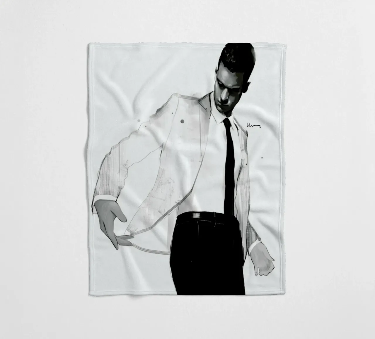 Man in white suit coperta in pile da Floyd Grey