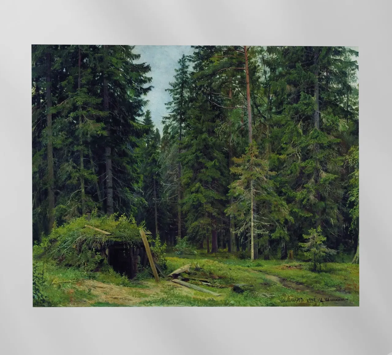 Ivan Shishkin - La capanna della foresta, (1892) pellicola backlit da William Store