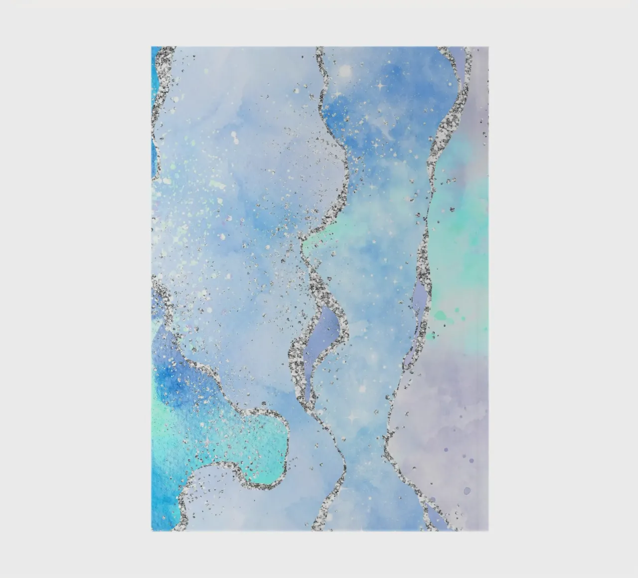 Ozean-Glitzer-Achat Textur 01 Notizbuch von Gemstone Textures
