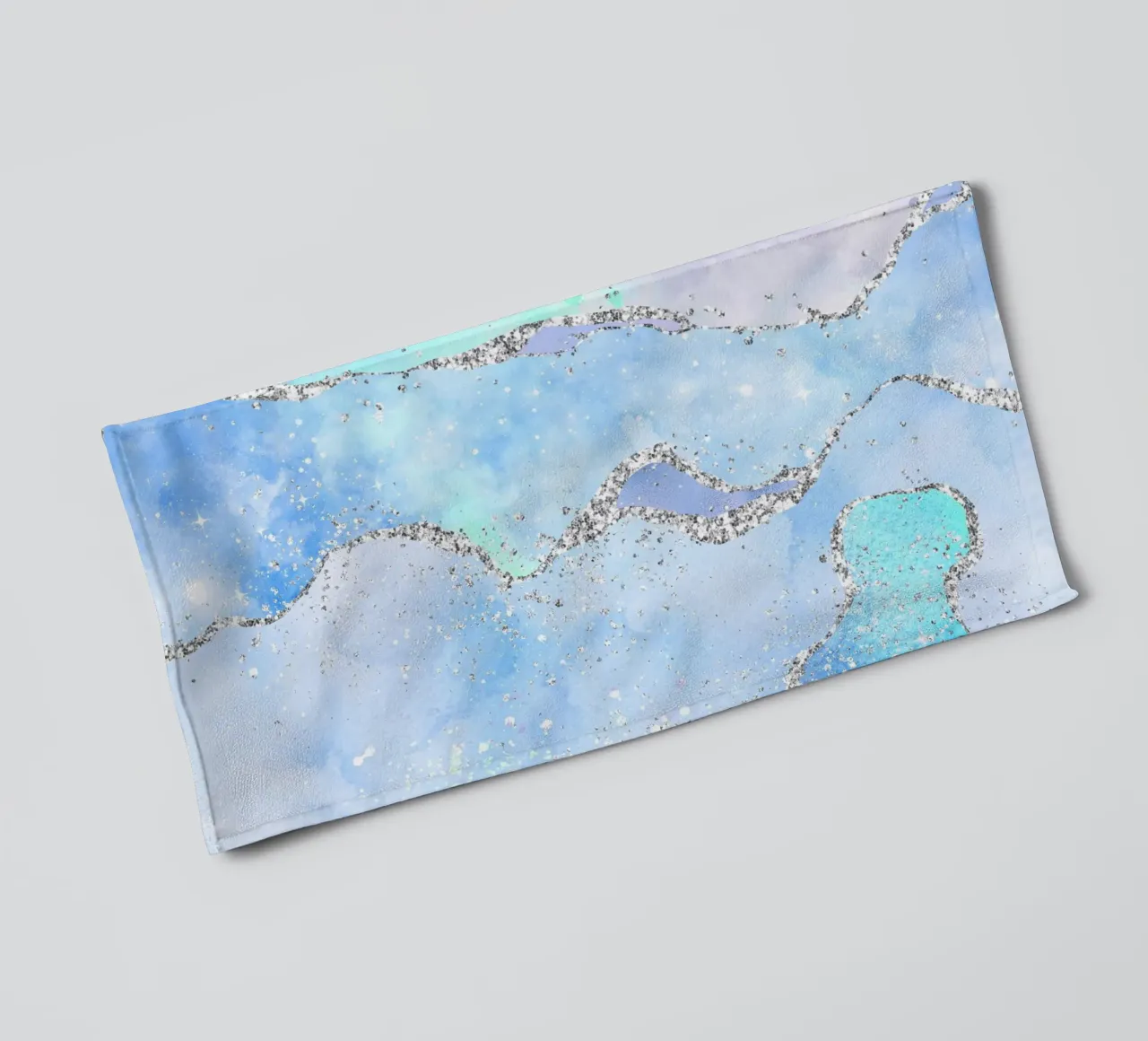 Texture Agata glitterata oceano 01 asciugamano da bagno da Gemstone Textures
