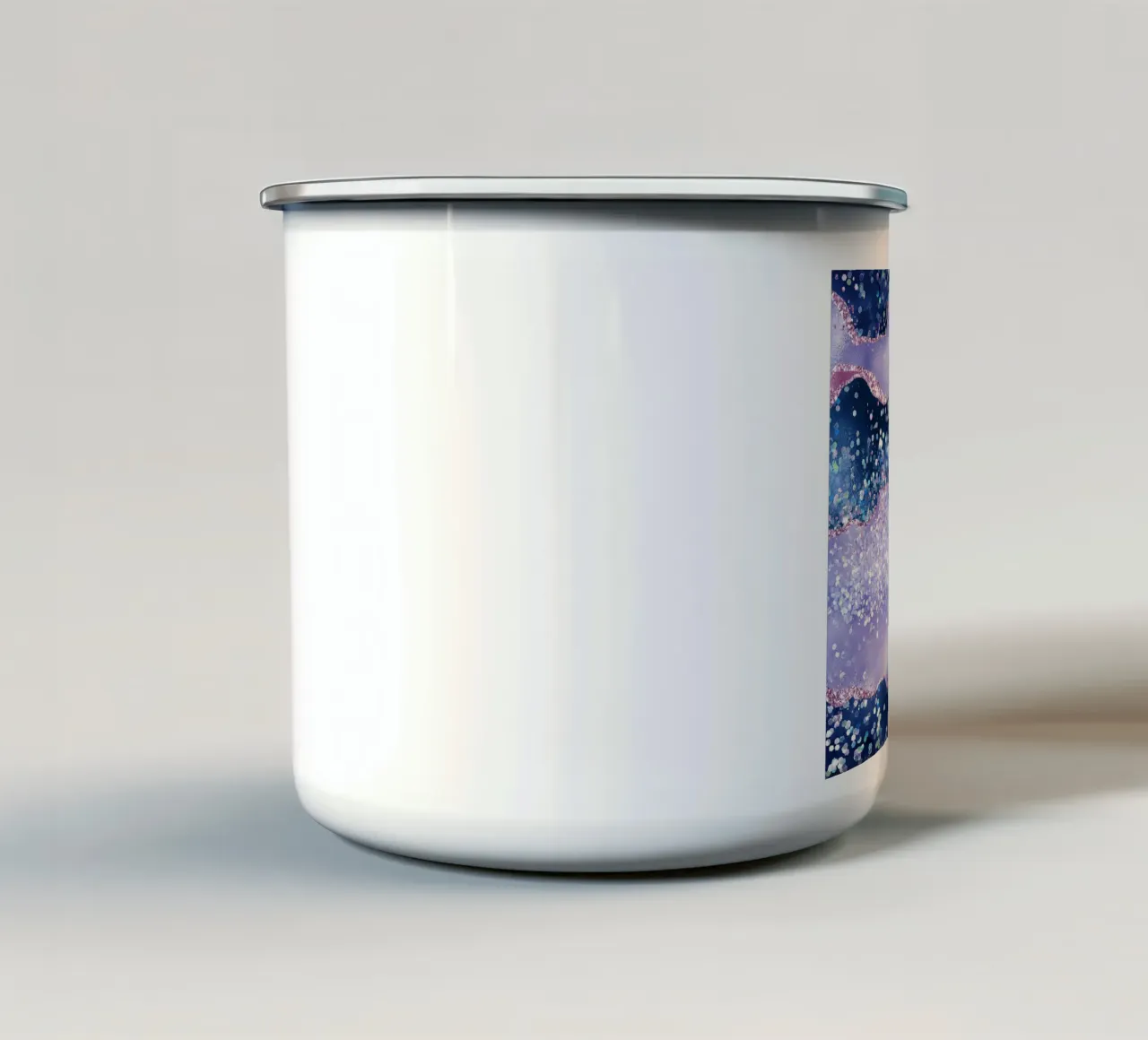 Texture Agata glitterata oceano 02 tazza in smalto da Gemstone Textures