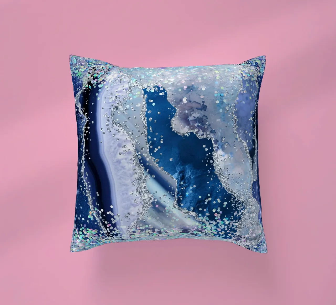 Texture Agata glitterata oceano 03 cuscino da Gemstone Textures