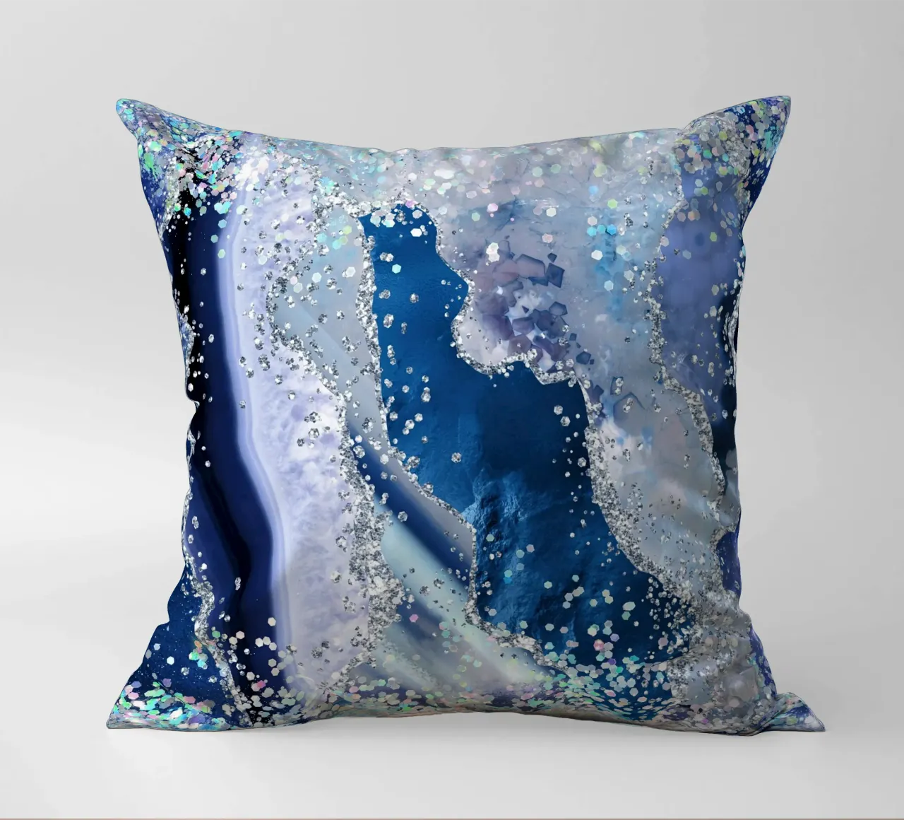 Texture Agata glitterata oceano 03 cuscino da Gemstone Textures