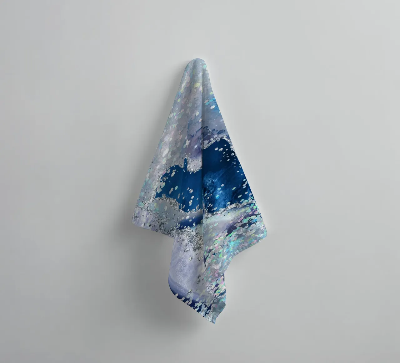 Ocean Glitter Agate Texture 03 towel by Gemstone Textures