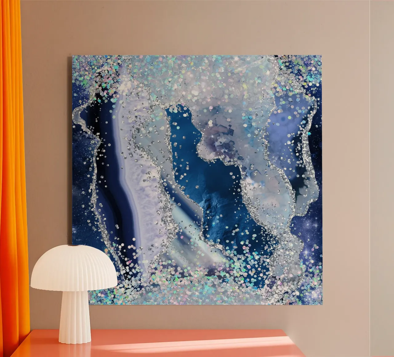 Texture Agata glitterata oceano 03 alluminio dibond da Gemstone Textures