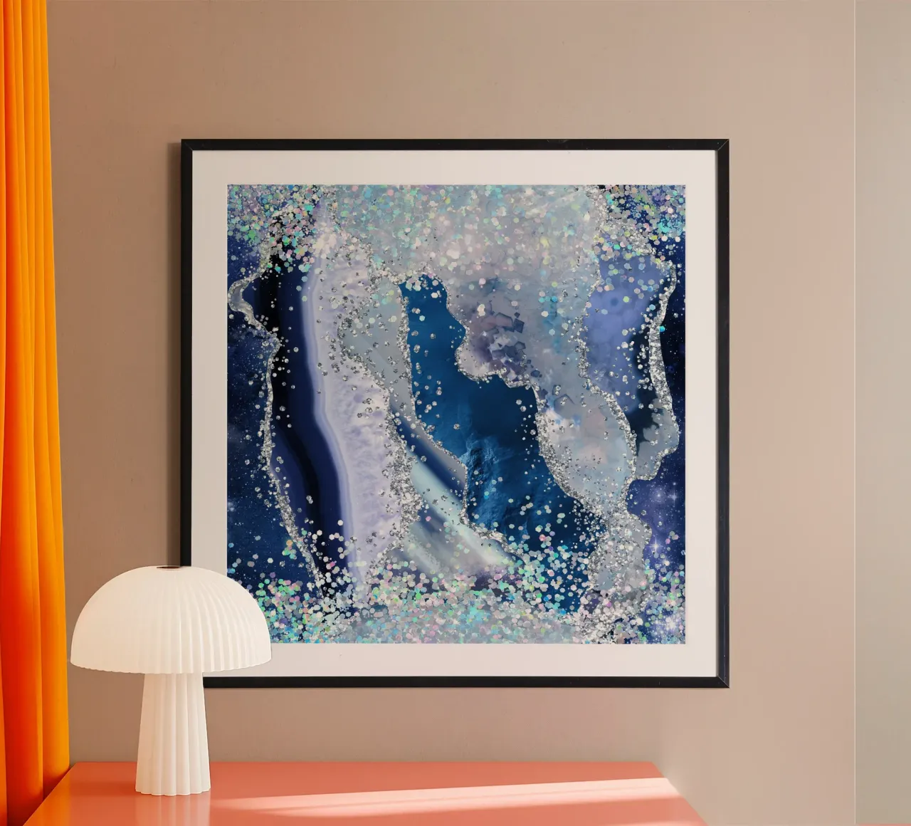 Ocean Glitter Agate Texture 03 hahnemühle by Gemstone Textures