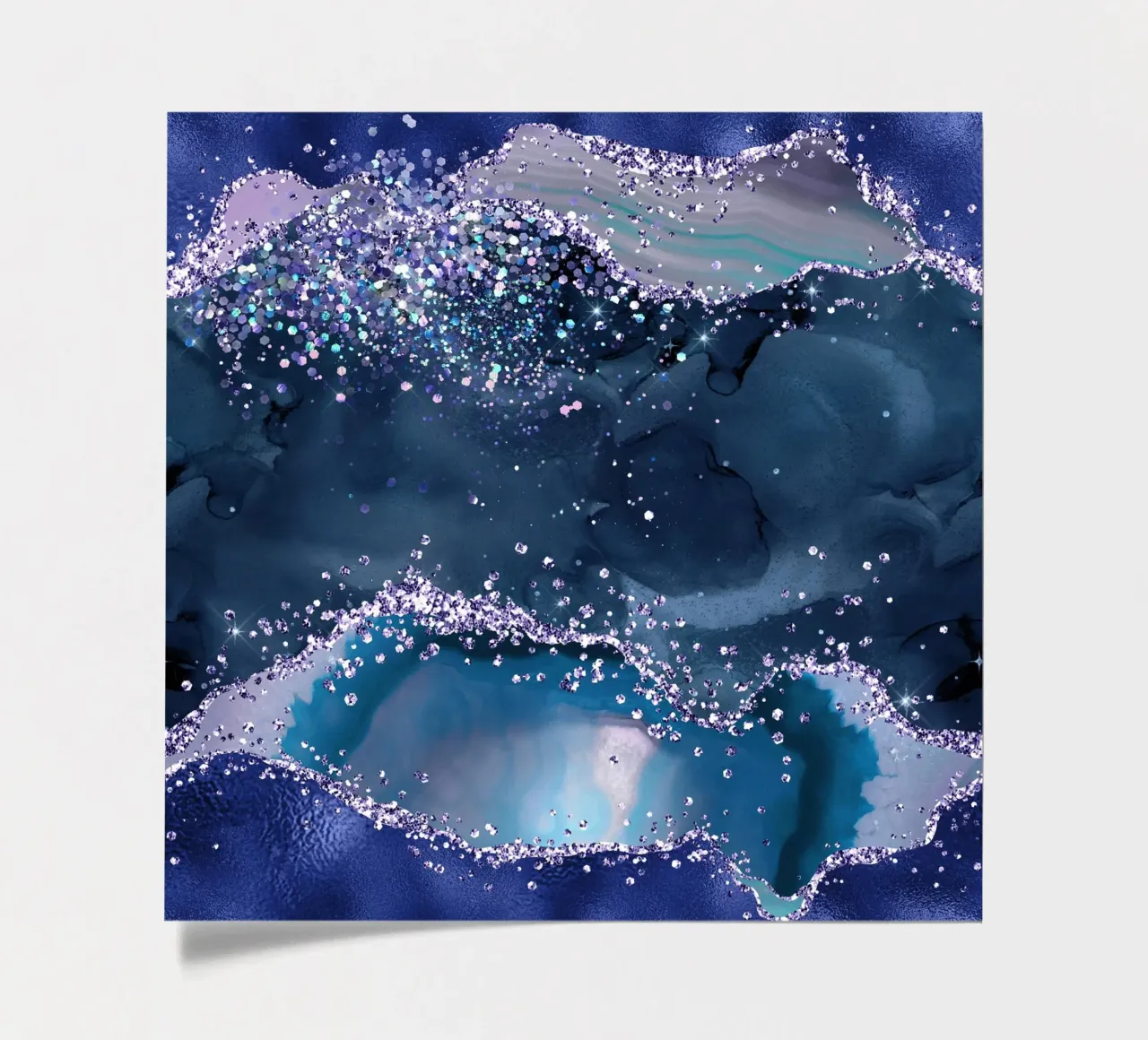 Ocean Glitter Agate Texture 04 sticker sheet by Gemstone Textures