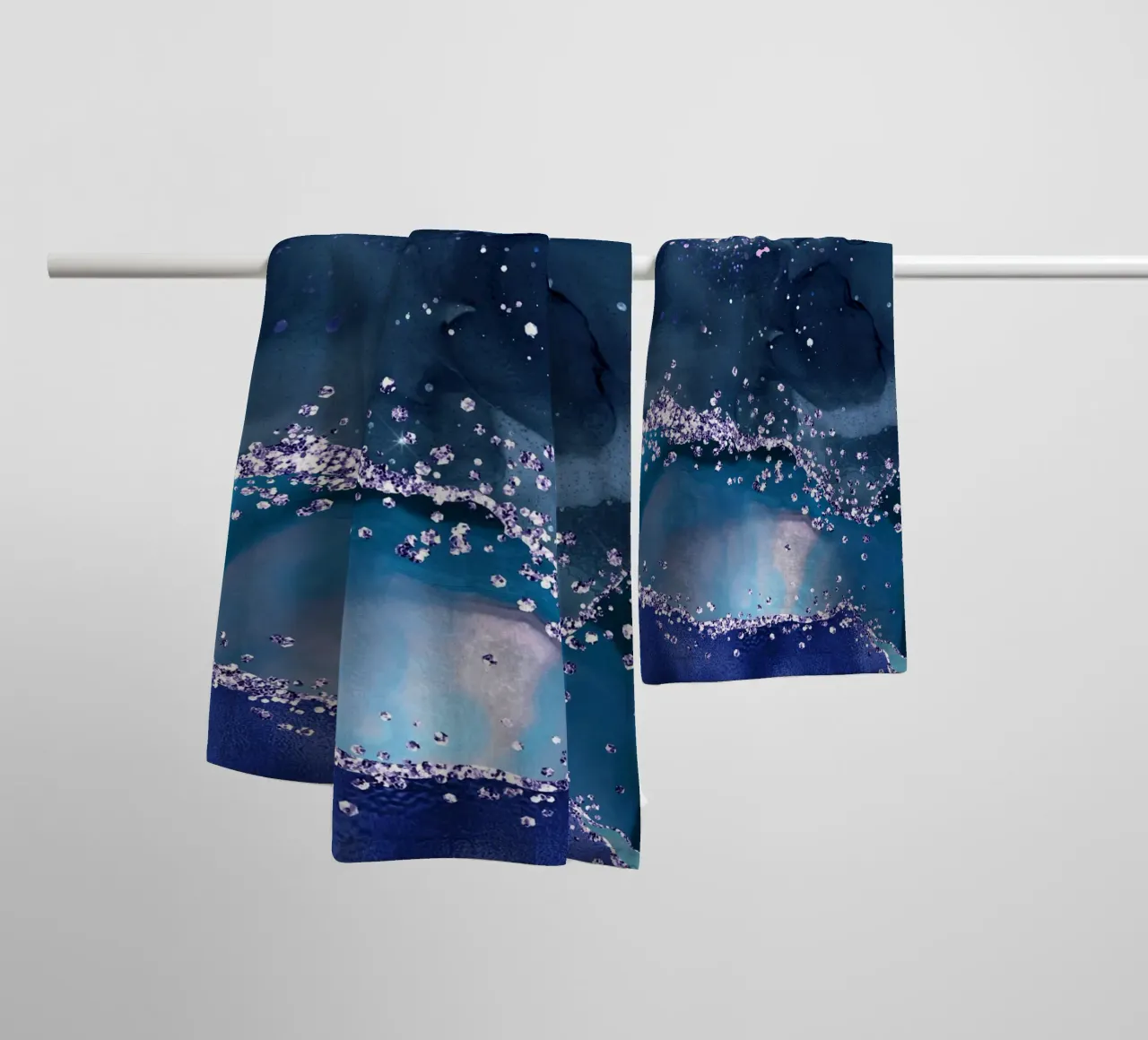 Texture Agata glitterata oceano 04 asciugamano da bagno da Gemstone Textures