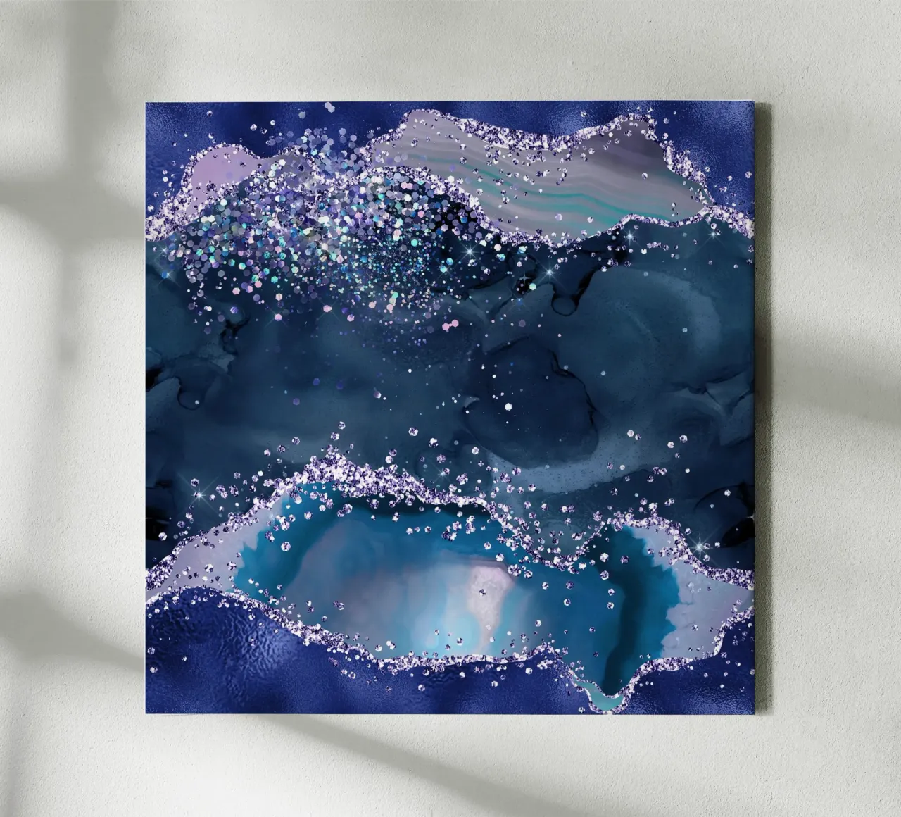 Texture Agata glitterata oceano 04 tela con Cornice a cassetta da Gemstone Textures